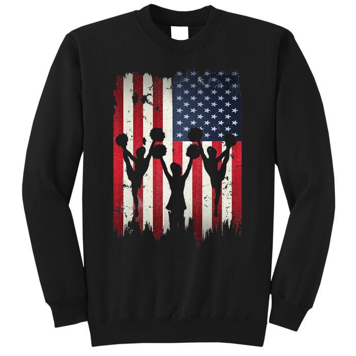 Cheerleaders USA American Flag 4th Of July Cheerleading Sweatshirt