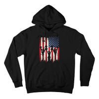 Cheerleaders USA American Flag 4th Of July Cheerleading Tall Hoodie