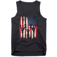 Cheerleaders USA American Flag 4th Of July Cheerleading Tank Top