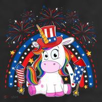 Cute Unicorn American Flag Rainbow Indepedence Day July 4th Gift 25L Jumbo Tote
