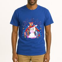 Cute Unicorn American Flag Rainbow Indepedence Day July 4th Gift Tall T-Shirt