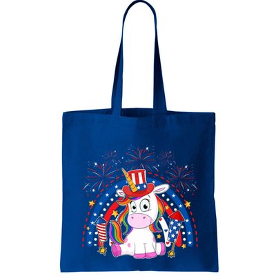 Cute Unicorn American Flag Rainbow Indepedence Day July 4th Gift Bag