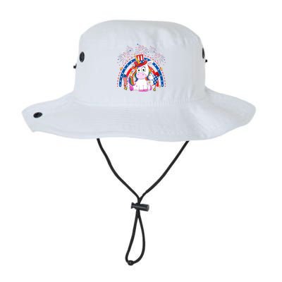 Cute Unicorn American Flag Rainbow Indepedence Day July 4th Gift Legacy Cool Fit Booney Bucket Hat