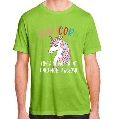 Cute Unicorn Aunticorn Like A Normal Aunt Only More Awesome Meaningful Gift Adult ChromaSoft Performance T-Shirt