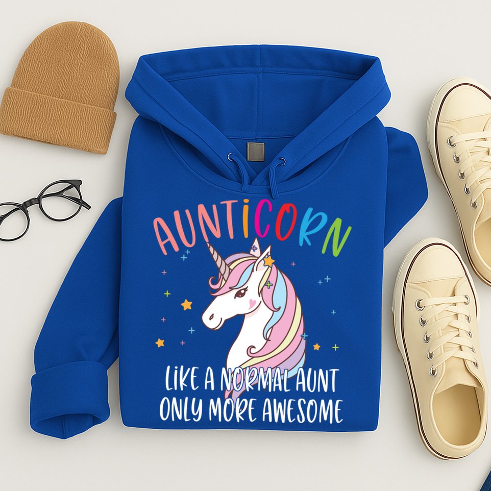 Cute Unicorn Aunticorn Like A Normal Aunt Only More Awesome Meaningful Gift Hoodie