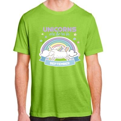 Cute Unicorns Are Born In September Meaningful Gift Adult ChromaSoft Performance T-Shirt