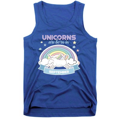 Cute Unicorns Are Born In September Meaningful Gift Tank Top