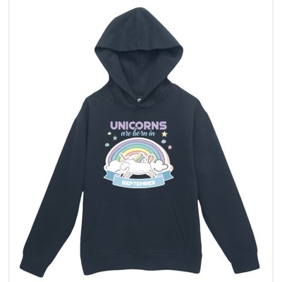 Cute Unicorns Are Born In September Meaningful Gift Urban Pullover Hoodie