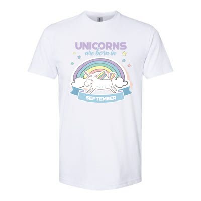 Cute Unicorns Are Born In September Meaningful Gift Softstyle CVC T-Shirt