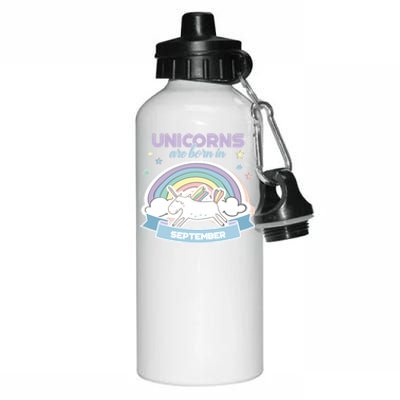 Cute Unicorns Are Born In September Meaningful Gift Aluminum Water Bottle 