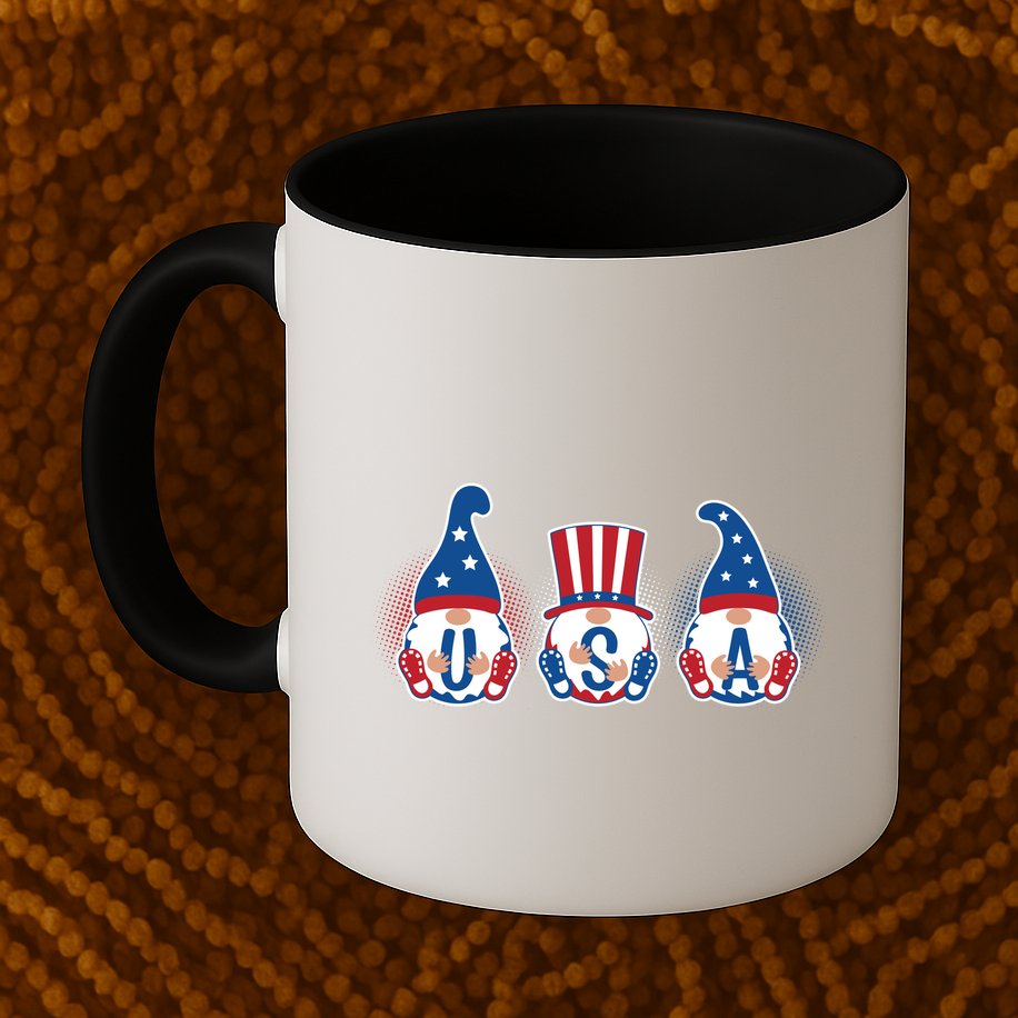 Cute USA American Gnomes Mug