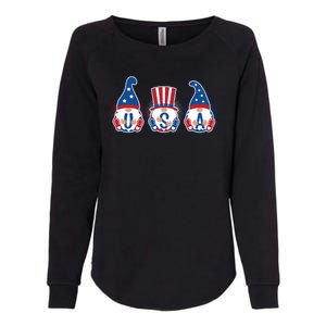 Cute USA American Gnomes Womens California Wash Sweatshirt