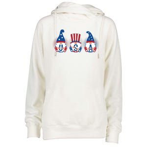 Cute USA American Gnomes Womens Funnel Neck Pullover Hood