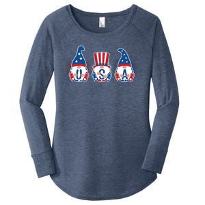 Cute USA American Gnomes Women's Perfect Tri Tunic Long Sleeve Shirt