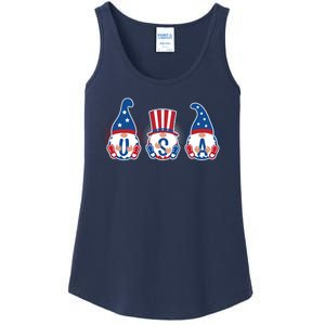 Cute USA American Gnomes Ladies Essential Tank