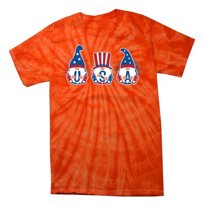 Cute USA American Gnomes Tie-Dye T-Shirt