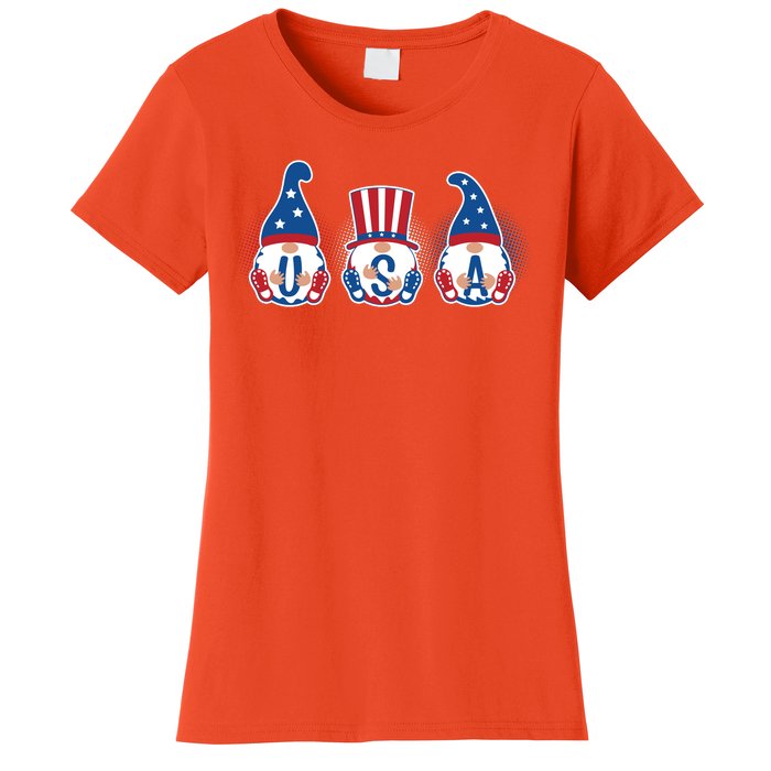 Cute USA American Gnomes Women's T-Shirt