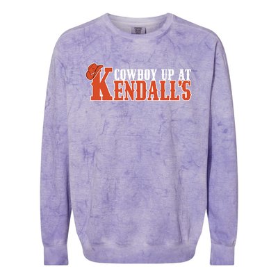 Cowboy Up At KendallS Colorblast Crewneck Sweatshirt