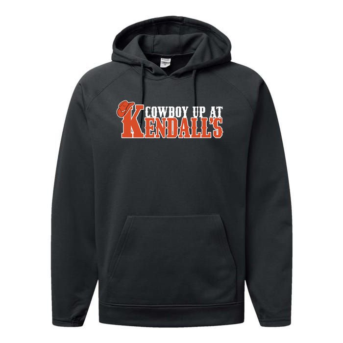 Cowboy Up At KendallS Performance Fleece Hoodie