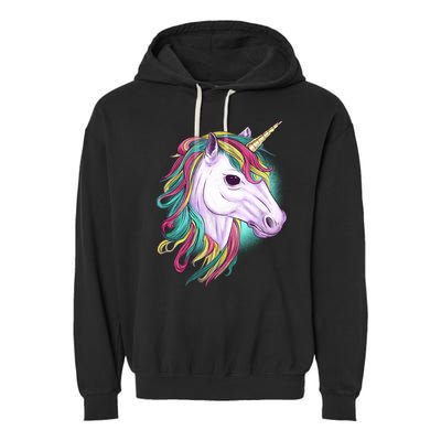Colorful Unicorn Art Drawing Garment-Dyed Fleece Hoodie