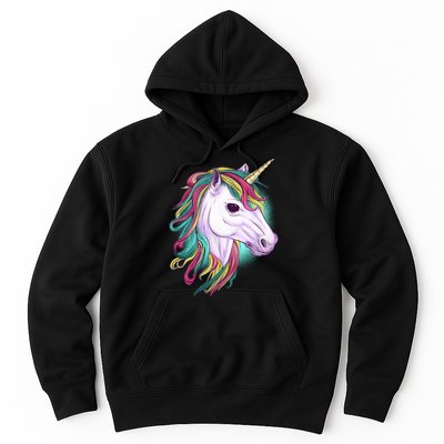Colorful Unicorn Art Drawing Hoodie