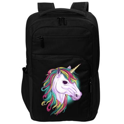 Colorful Unicorn Art Drawing Impact Tech Backpack