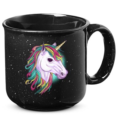 Colorful Unicorn Art Drawing 15oz Campfire Ceramic Mug