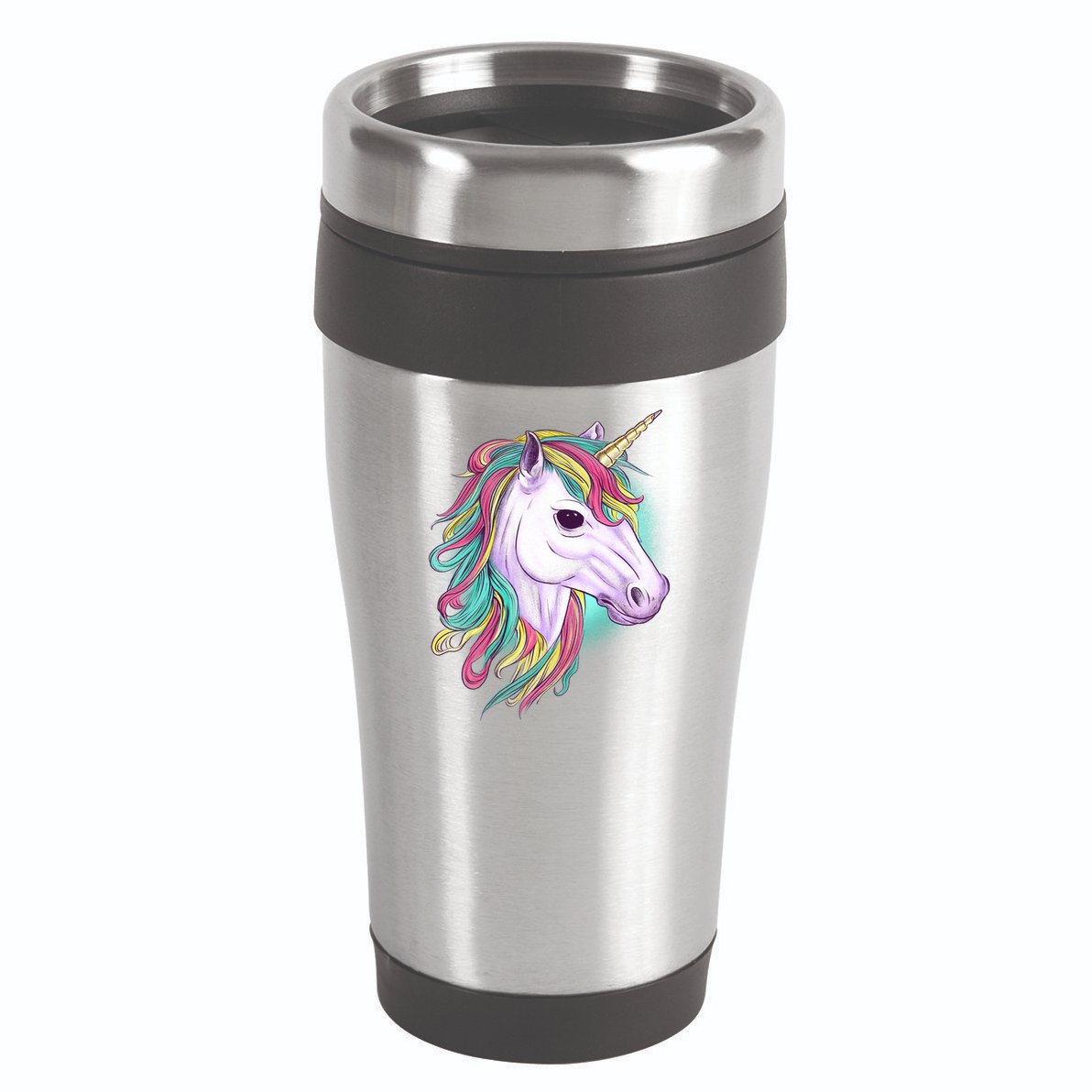 Colorful Unicorn Art Drawing 16oz Travel Tumbler
