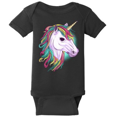 Colorful Unicorn Art Drawing Baby Bodysuit