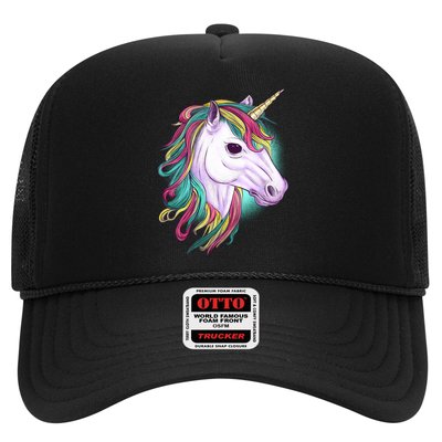 Colorful Unicorn Art Drawing Trucker Hat