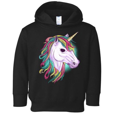 Colorful Unicorn Art Drawing Toddler Hoodie