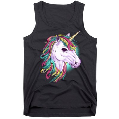 Colorful Unicorn Art Drawing Tank Top