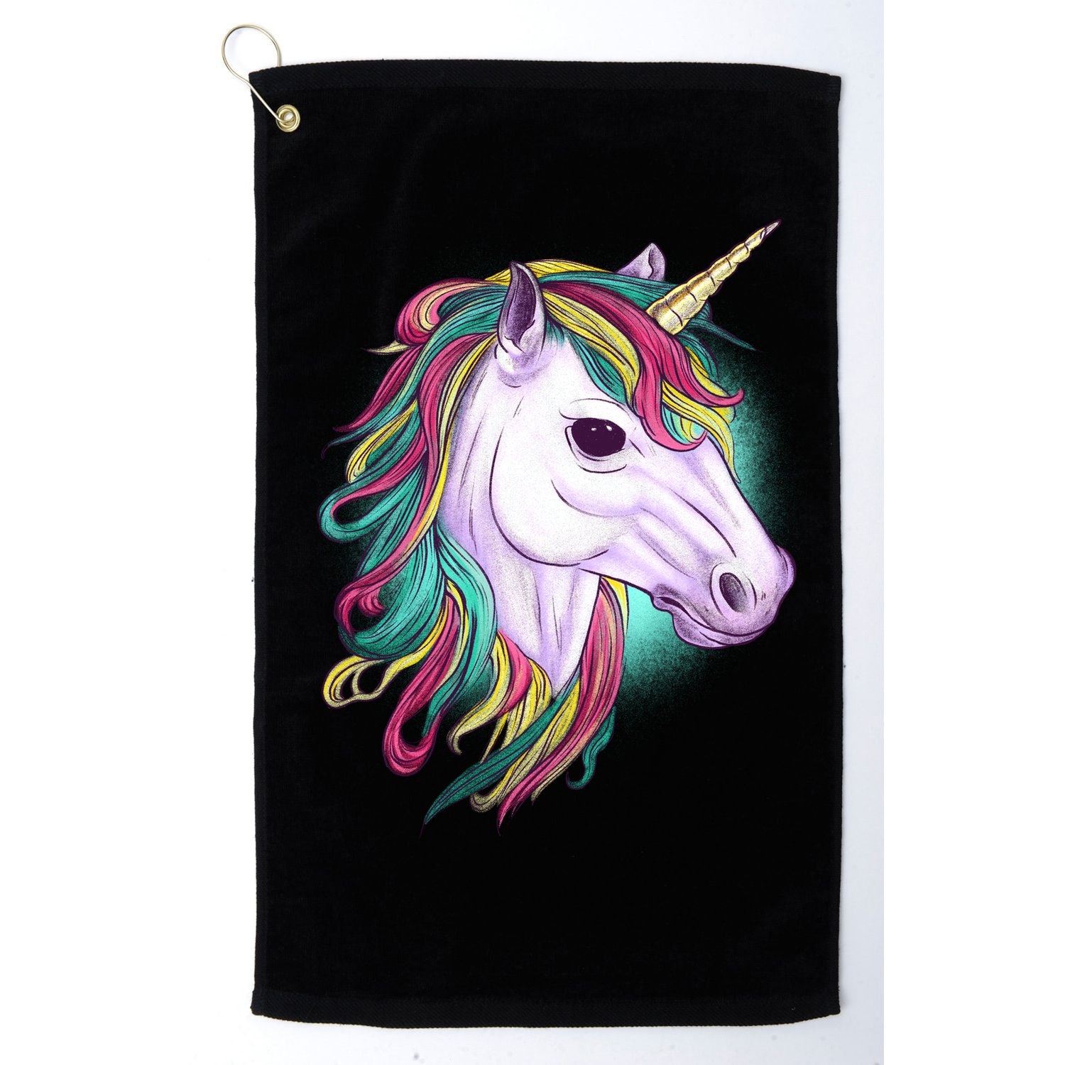 Colorful Unicorn Art Drawing Golf Towel