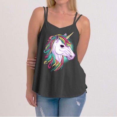 Colorful Unicorn Art Drawing Women's Strappy Tank