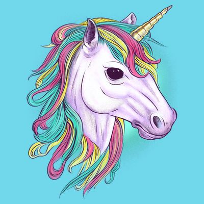 Colorful Unicorn Art Drawing T-Shirt