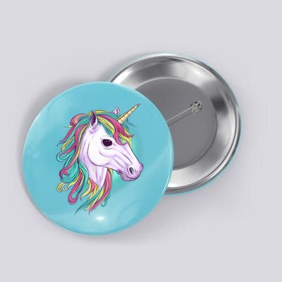 Colorful Unicorn Art Drawing Button
