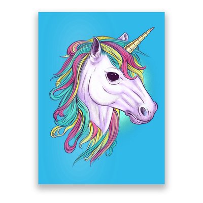 Colorful Unicorn Art Drawing Poster