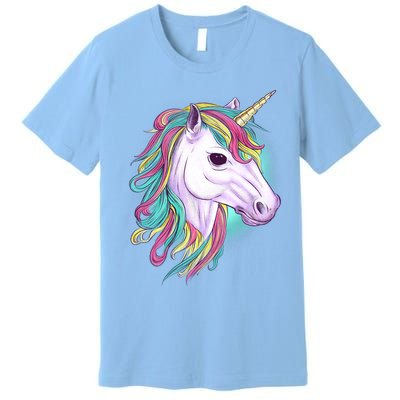 Colorful Unicorn Art Drawing Premium T-Shirt