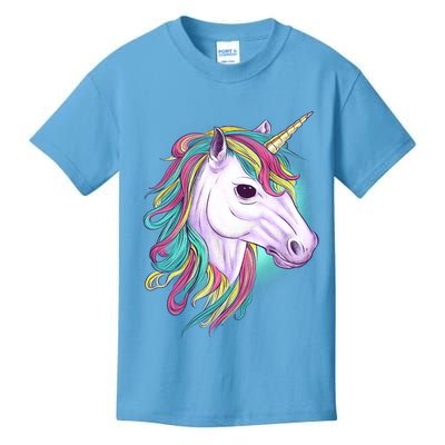 Colorful Unicorn Art Drawing Kids T-Shirt