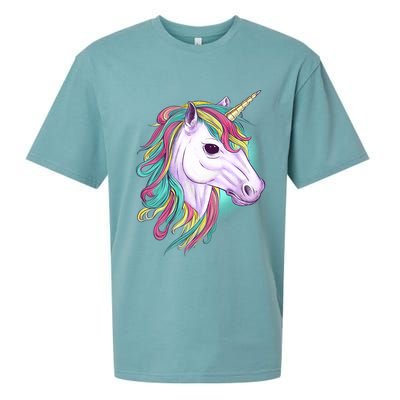 Colorful Unicorn Art Drawing Sueded Cloud Jersey T-Shirt