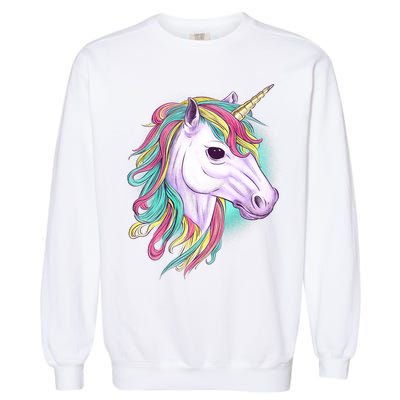 Colorful Unicorn Art Drawing Garment-Dyed Sweatshirt