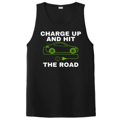 Charge Up And Hit The Road 100% Electric Funny Electric Vehicle Cool EV PosiCharge Competitor Tank