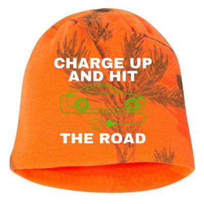 Charge Up And Hit The Road 100% Electric Funny Electric Vehicle Cool EV Kati - Camo Knit Beanie