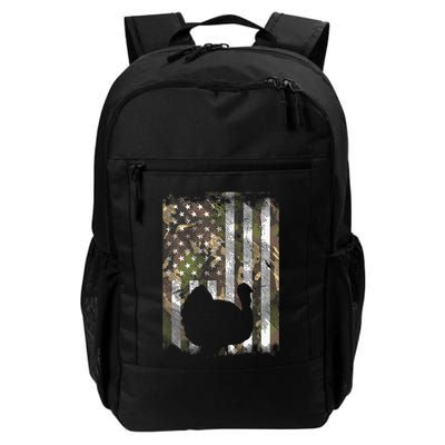 Camo US America Flag Turkey Day Hunting Thanksgiving Gift Backpack