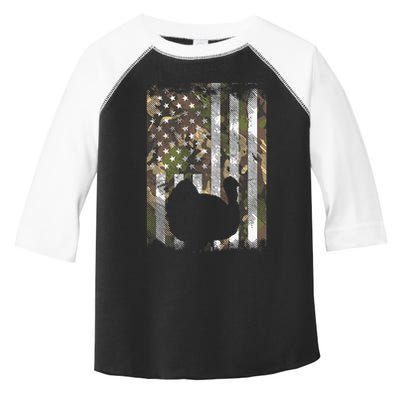 Camo US America Flag Turkey Day Hunting Thanksgiving Gift Toddler Fine Jersey T-Shirt