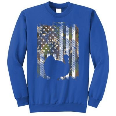 Camo US America Flag Turkey Day Hunting Thanksgiving Gift Sweatshirt