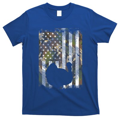 Camo US America Flag Turkey Day Hunting Thanksgiving Gift T-Shirt