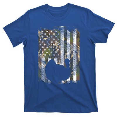 Camo US America Flag Turkey Day Hunting Thanksgiving Gift T-Shirt