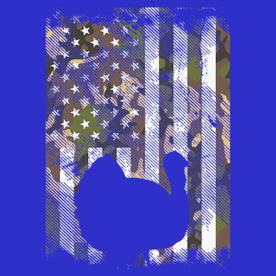 Camo US America Flag Turkey Day Hunting Thanksgiving Gift T-Shirt