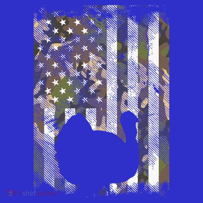 Camo US America Flag Turkey Day Hunting Thanksgiving Gift Tall T-Shirt